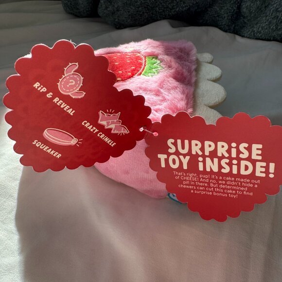 NWT Bark Box Straw Betty Cheesecake, Sweetie Pie's Bakery Pink, Size L 50+ lbs - Picture 7 of 7